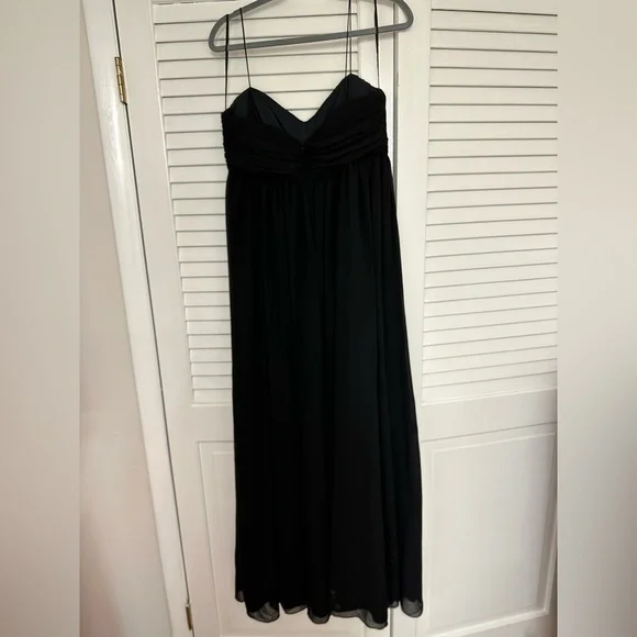 black strapless maternity bridesmaid dress Kate Satin Custom Maternity Photoshoot Gowns